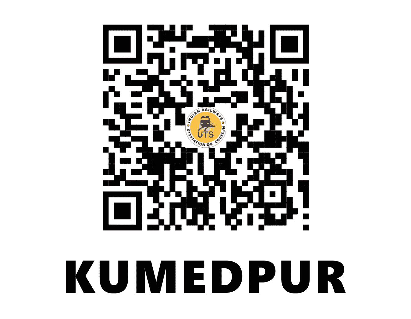 UTS QR Code for KUMEDPUR - KDPR (NF - WEST BENGAL)